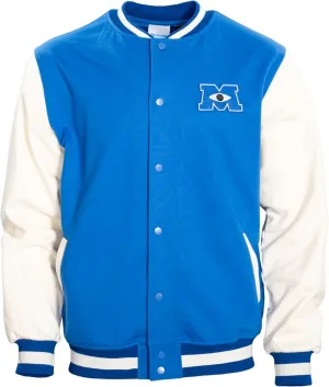 Mad Engine Monsters University Varsity Jacket Blue and White MU Logo Halloween Costume Cosplay - Adult