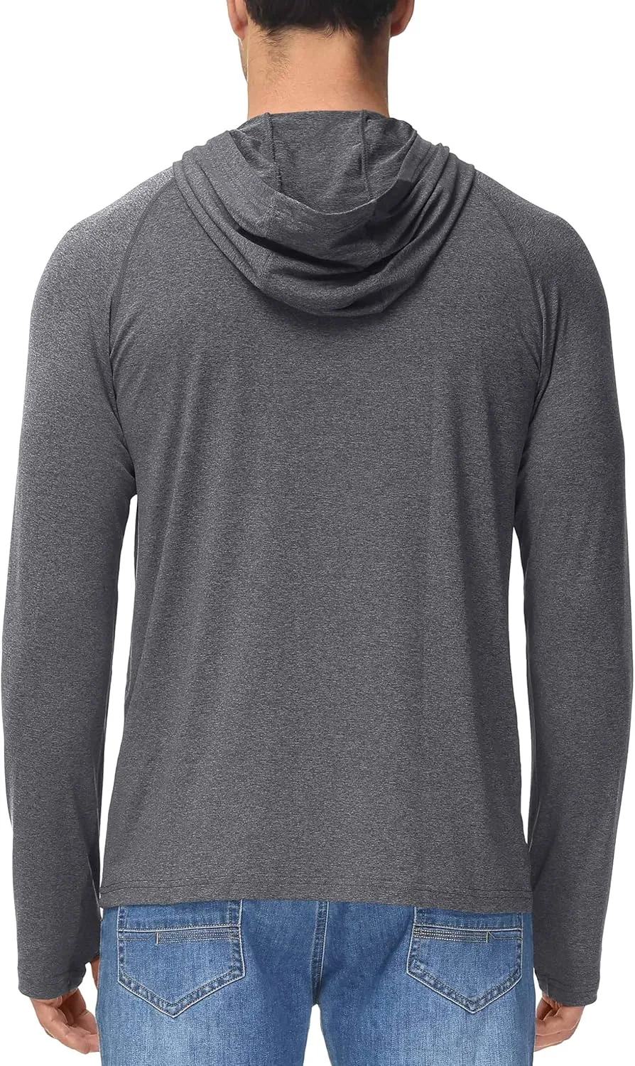 MAGCOMSEN Men's UPF 50  Sun Protection Hoodie Lightweight Long Sleeve Rash Guard Shirts Fishing Swim Athletic Workout