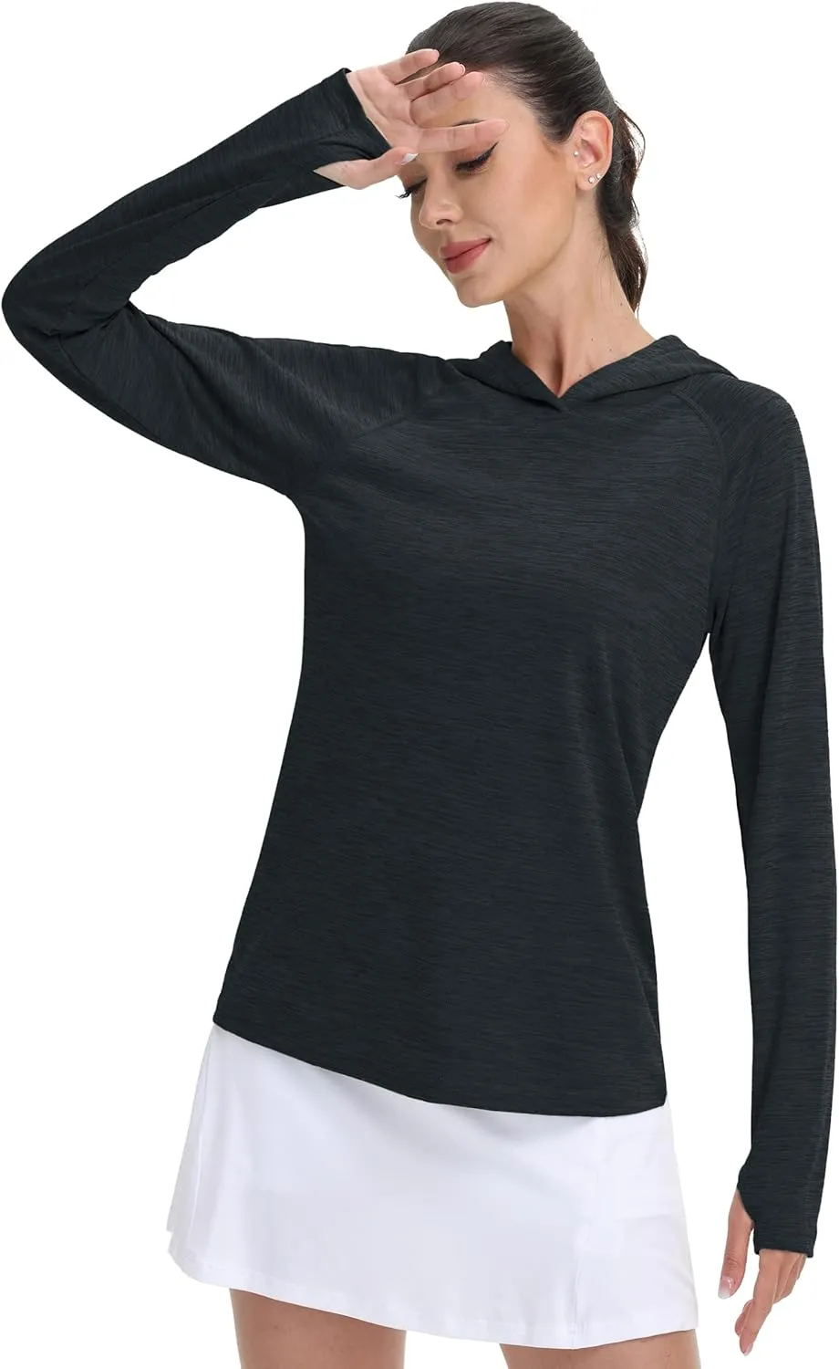 MAGCOMSEN Women's Sun Protection Hoodie Shirts UPF 50  Long Sleeve Top Quick Dry Lightweight for Hiking Athletic