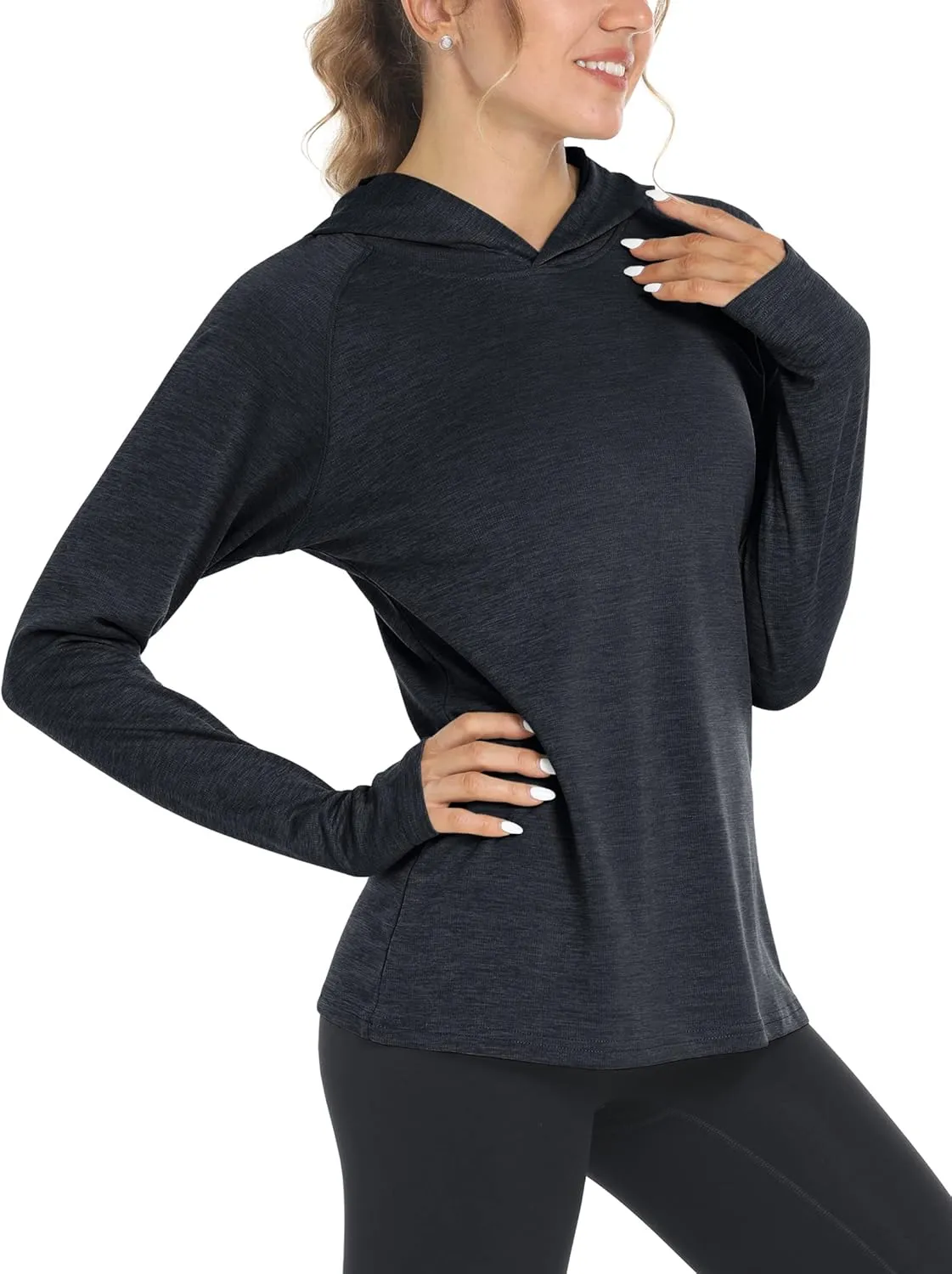 MAGCOMSEN Women's Sun Protection Hoodie Shirts UPF 50  Long Sleeve Top Quick Dry Lightweight for Hiking Athletic