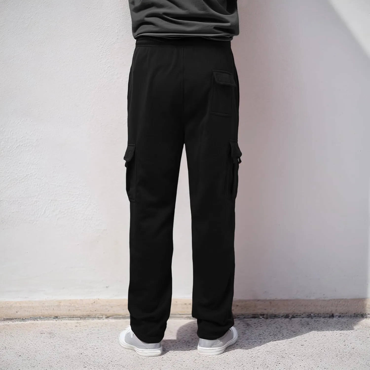 Male Fashion Fitness Trousers Loose Fit Hiking Joggers Outdoor Wearing Pants with Pockets Overalls Sweatpants