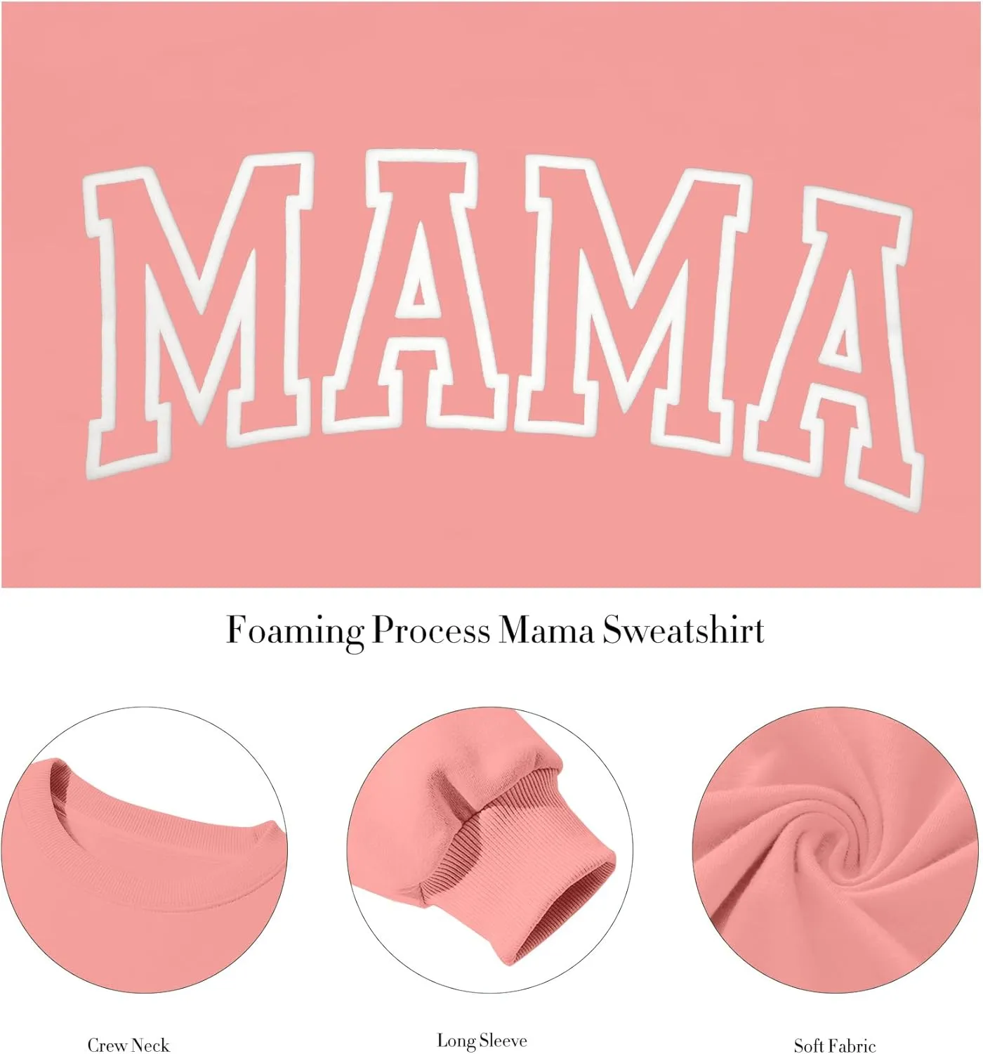 Mama Sweatshirt Women Mama Graphic Crewneck Sweatshirt Mom Gift Shirt Casual Long Sleeve Pullover Tops