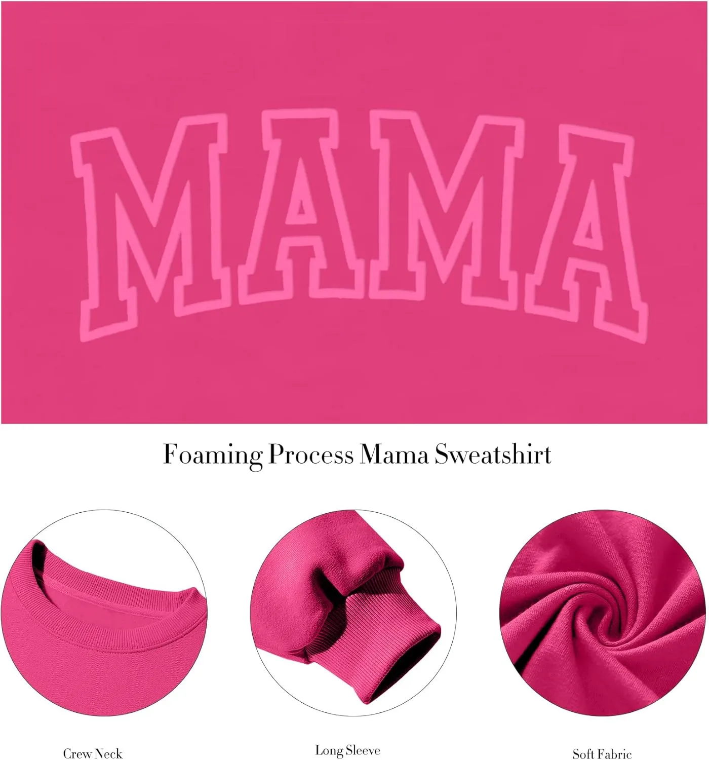 Mama Sweatshirt Women Mama Graphic Crewneck Sweatshirt Mom Gift Shirt Casual Long Sleeve Pullover Tops