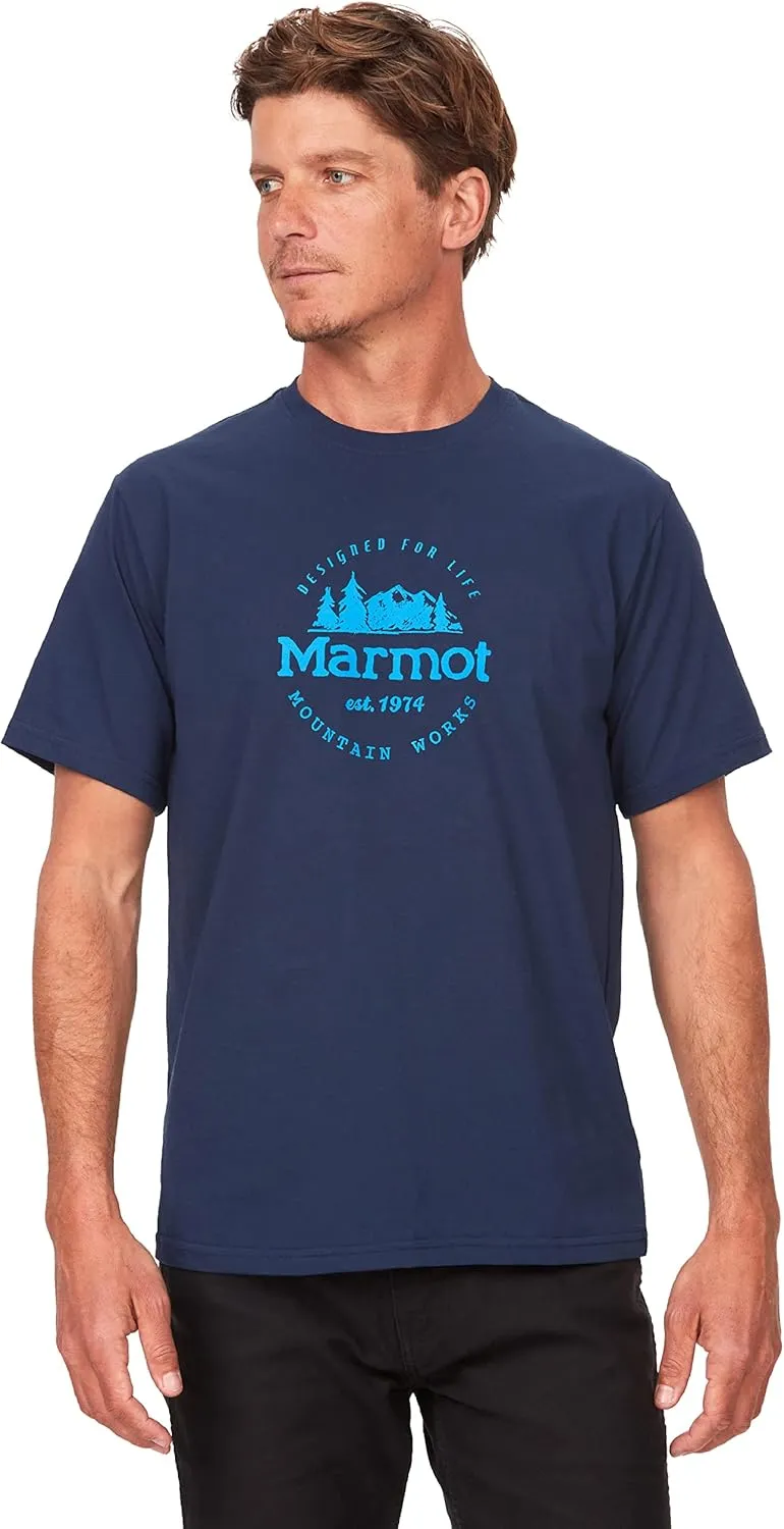MARMOT Men's Logo T-Shirts - Printed Graphic on Cotton Tee