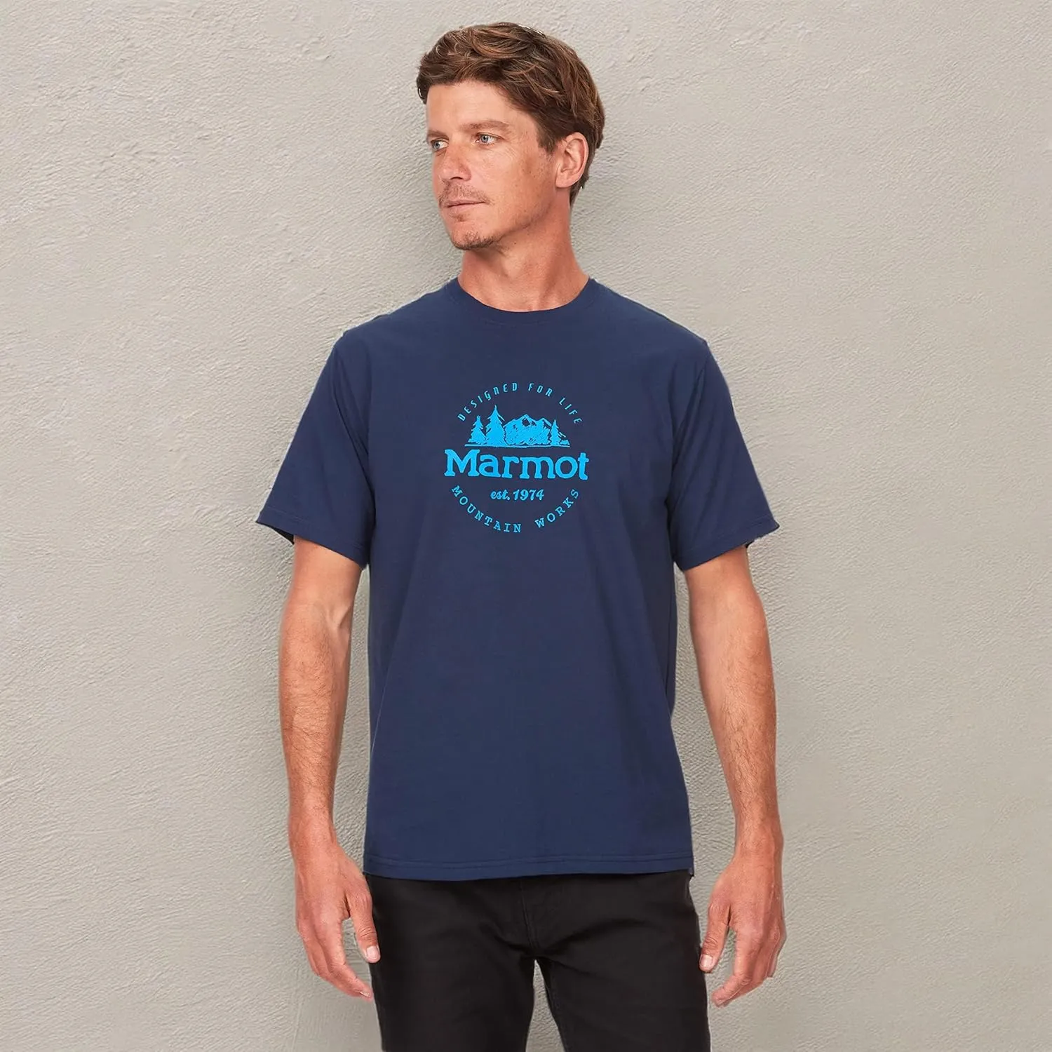 MARMOT Men's Logo T-Shirts - Printed Graphic on Cotton Tee