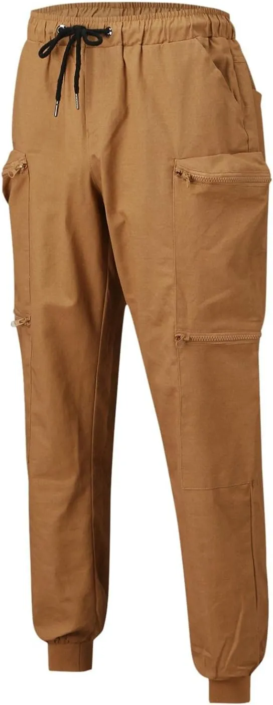 Maryia Men's Casual Joggers Pants Gym Workout Running Athletic Sweatpants Slim Fit Outdoor Fashion Long Chino Trousers
