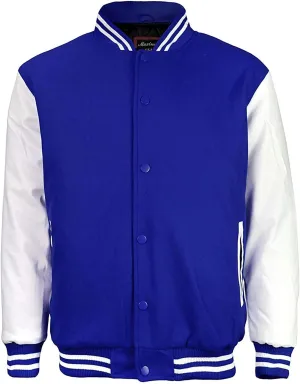 Maximos Men's LMJ Snap Button Front Classic Varsity Jacket