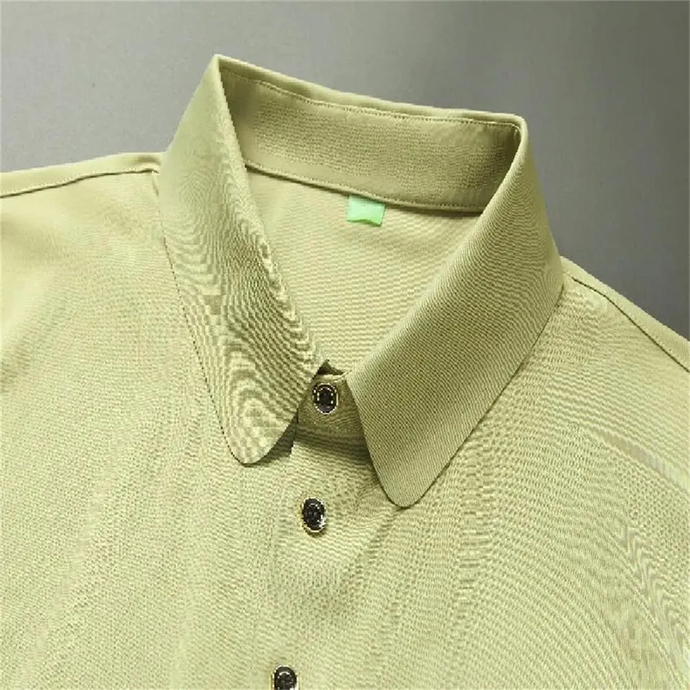 Men Ice Silk Casual Short Sleeved T-Shirt Men Outdoor Sports Running Fitness Top Quick Dry Fit Polo Shirts