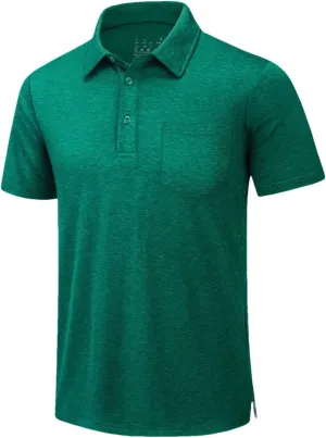 Men Quick Dry Lightweight Shirt Mens Golf Tennis Short Sleeve Shirts Outdoor Running Sports Tops with Pocket