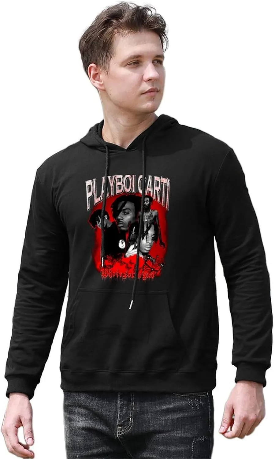 Men Women Hoodies Oversized Sweatshirts Casual Cotton Hooded Casual Long Sleeve Top Graphic Clothing
