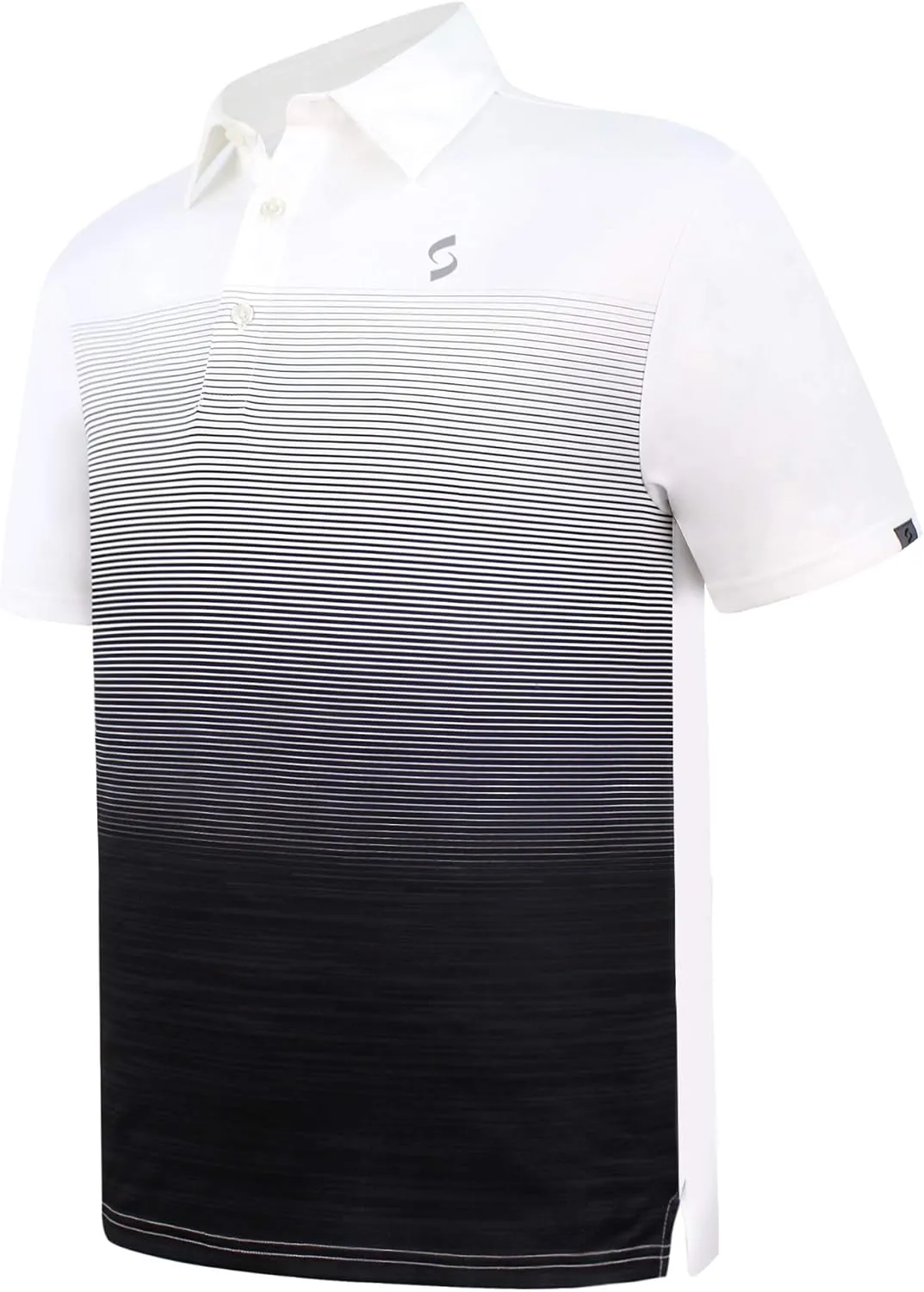Mens Athletic Tennis Polo Shirt. Material Wicks Sweat and Dries Fast, Size S-2XL