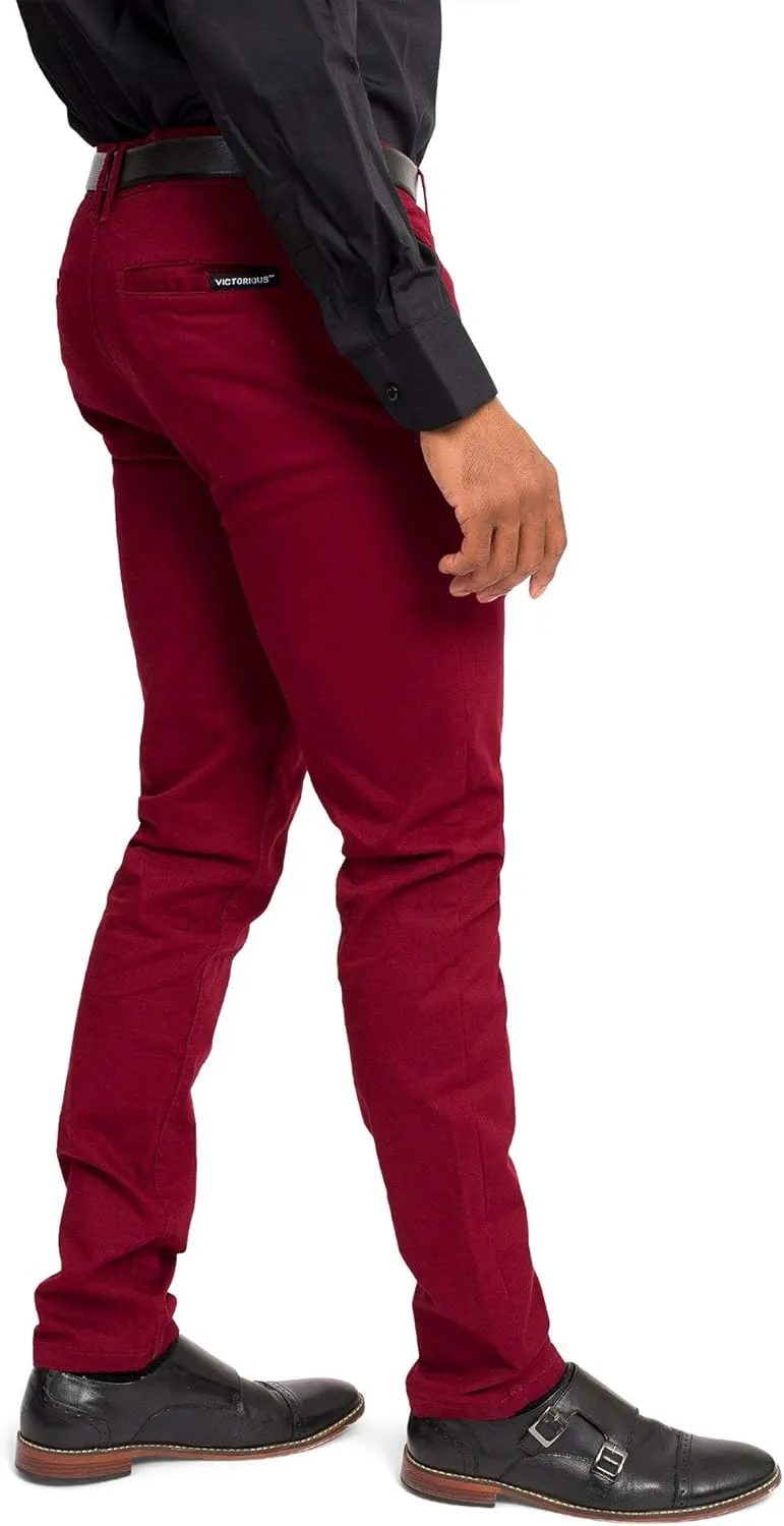 Men's Basic Casual Slim Fit Stretch Chino Pants