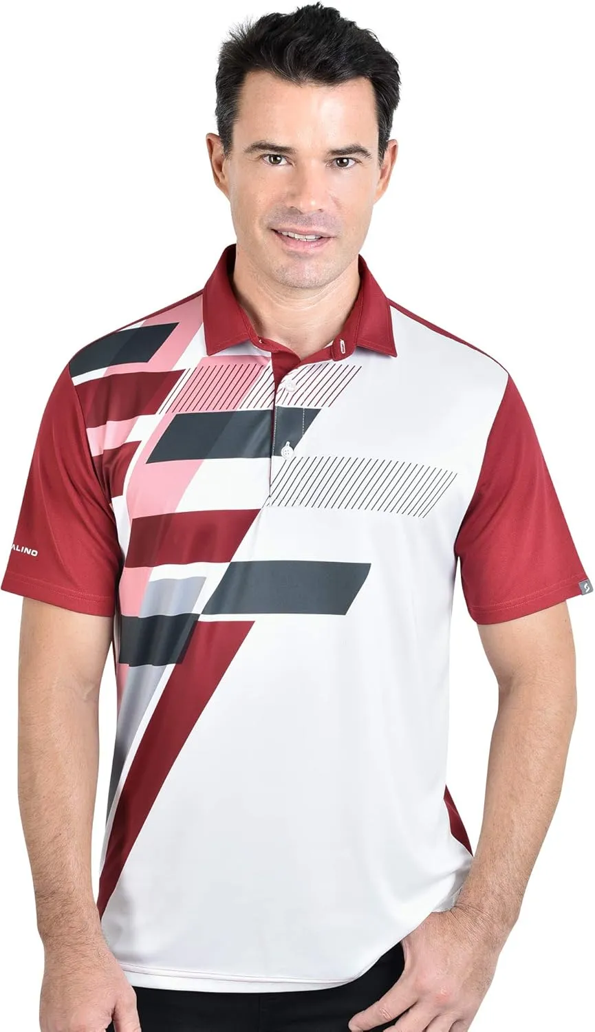 Men's Bowling Polo Shirts Material Wicks Sweat & Dries Fast, Size S-6XL