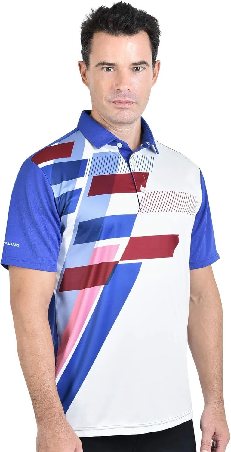 Men's Bowling Polo Shirts Material Wicks Sweat & Dries Fast, Size S-6XL
