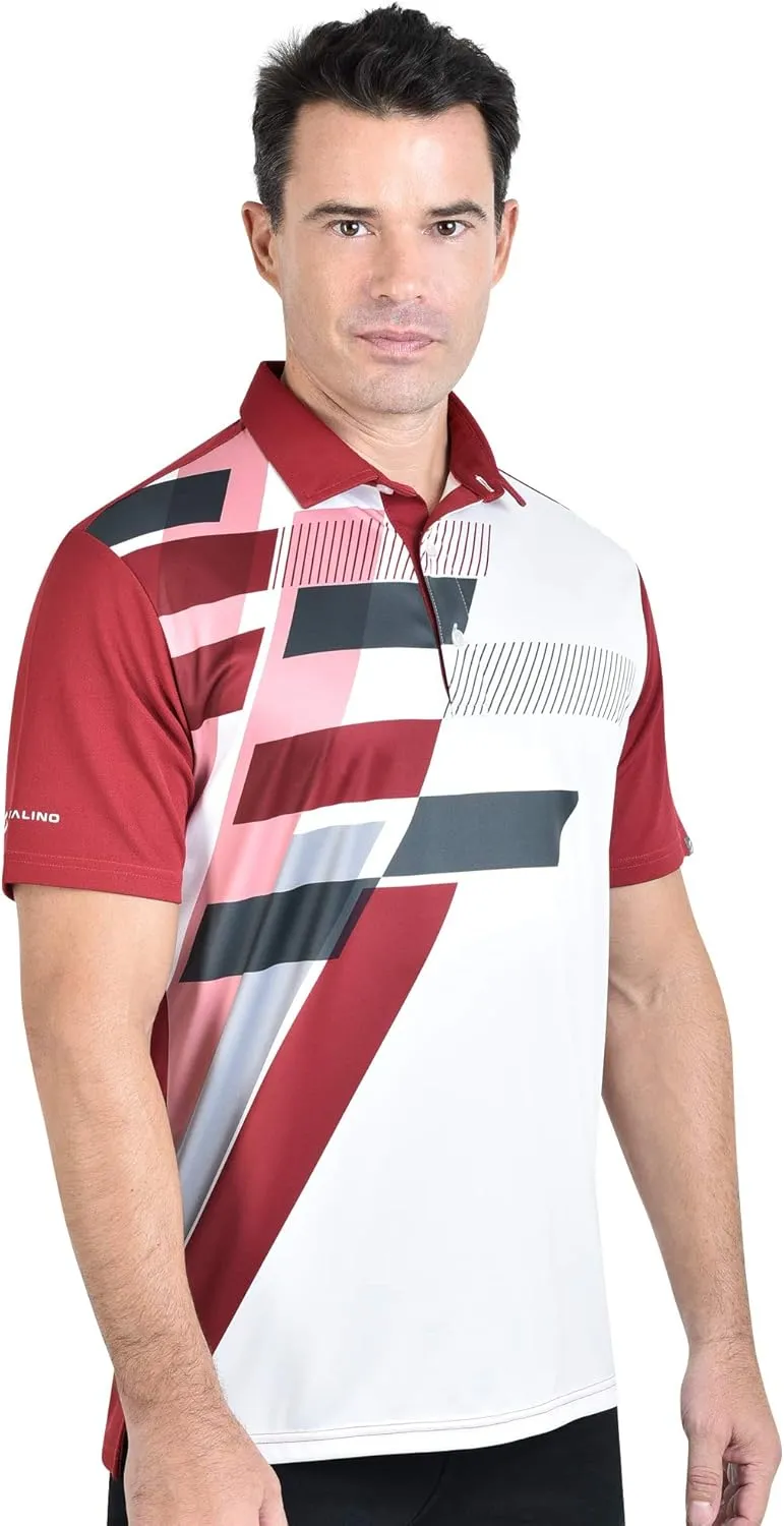 Men's Bowling Polo Shirts Material Wicks Sweat & Dries Fast, Size S-6XL