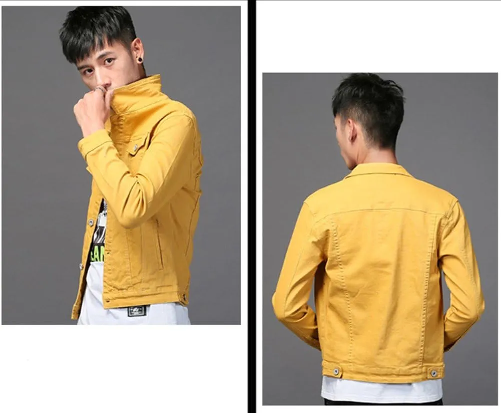 Mens Classic Slim Fit Trucker Denim Jean Jacket
