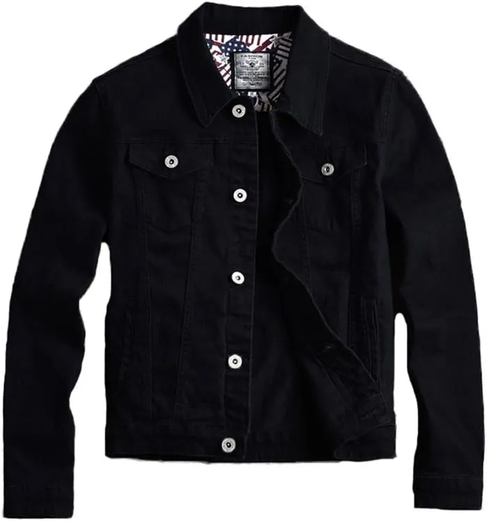 Mens Classic Slim Fit Trucker Denim Jean Jacket