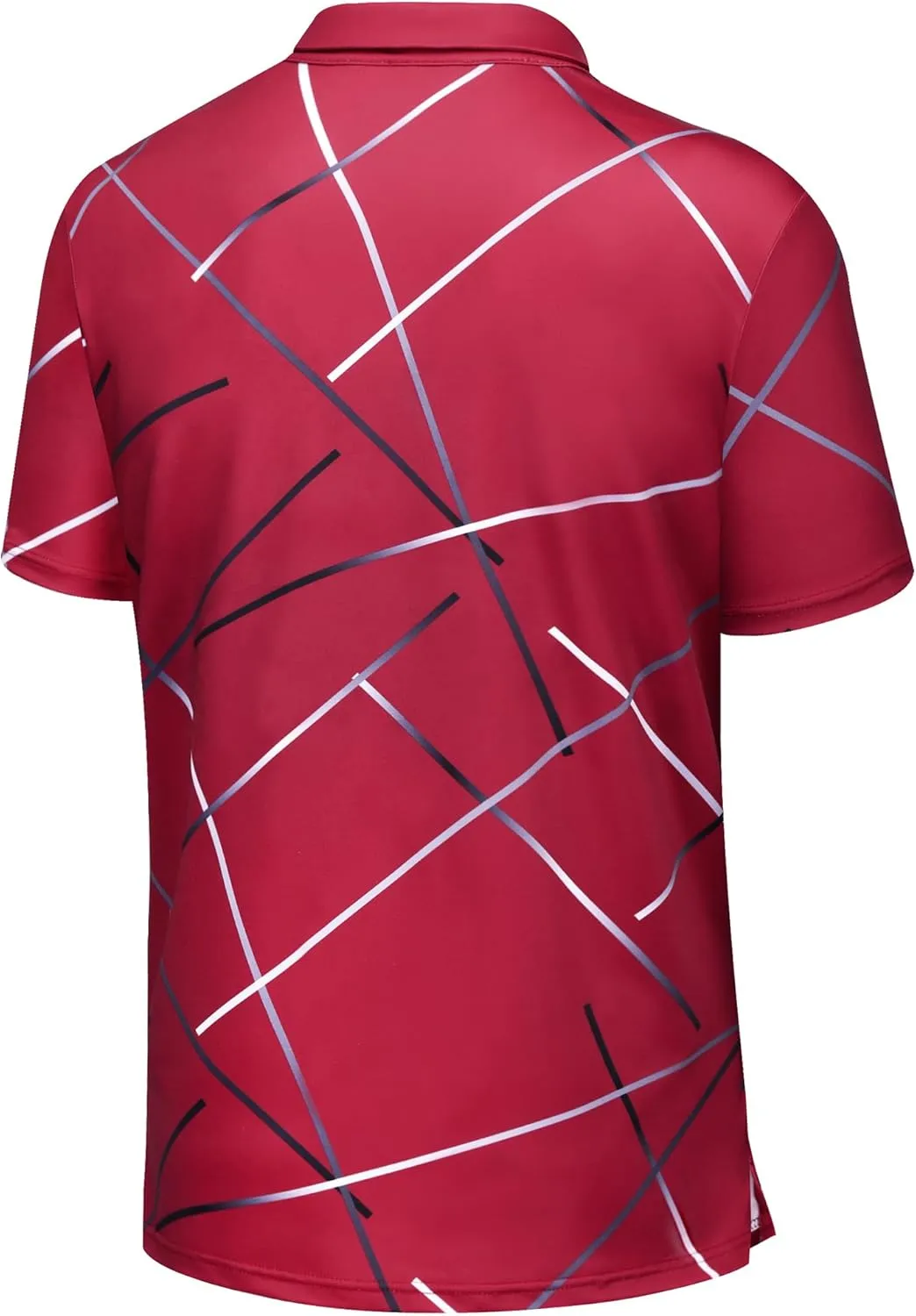 Men's Golf Shirts-Moisture Wicking Dry Fit Performance Recycled Polo Short Sleeve for Bussiness Casual Tennis