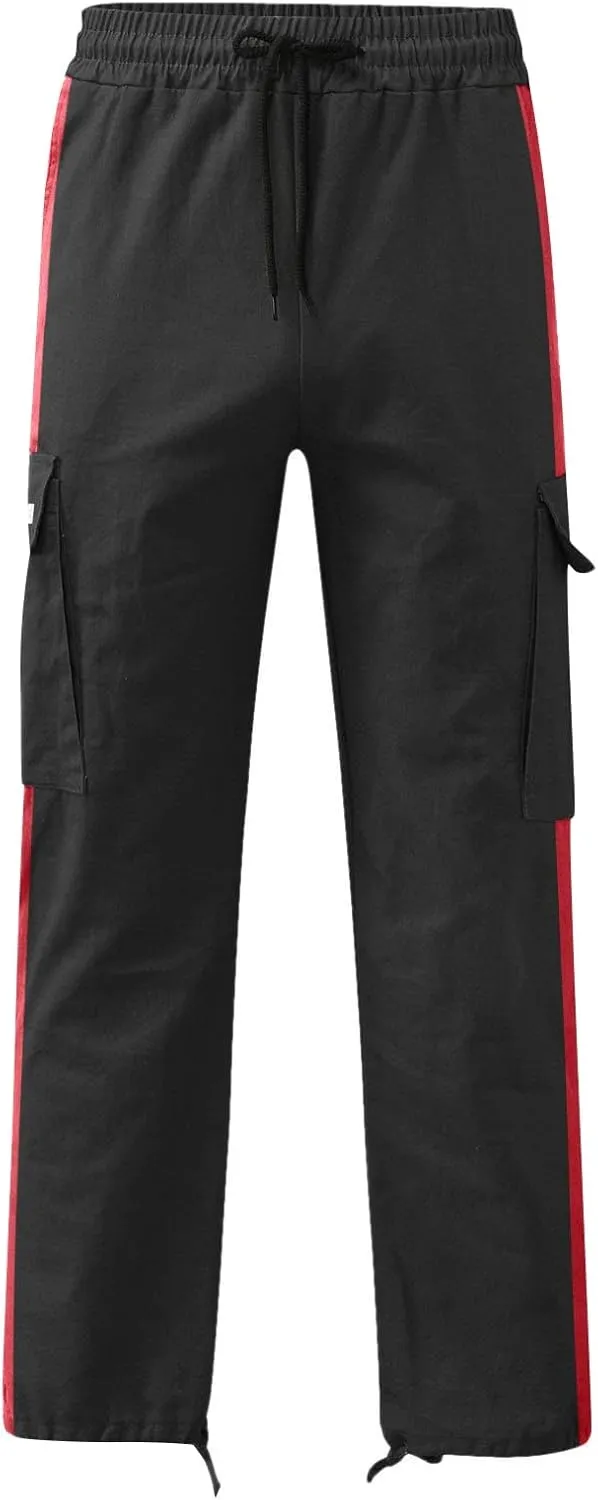 Mens Hiking Outdoor Recreation Pants Fleece Sweatpants Men's Casual Cargo Sweatpants with Pockets Long Openleg Track