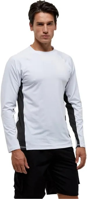 Men's Loose fit Rash Guard Sun Protection UV 50,Quick Dry Swim Shirt, Men's Sun Protection Clothing Surfing Swimwear. (as1, Alpha, m, Regular, Regular, White)
