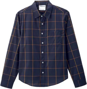 Mens Self Dressing Magnetic Buttons Adaptive Plaid Dress Shirt