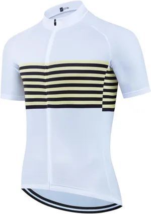 Men's Short Sleeve Bike Cycling Jersey Quick Dry Breathable Reflective Biking Shirts with 3 Rear Pockets
