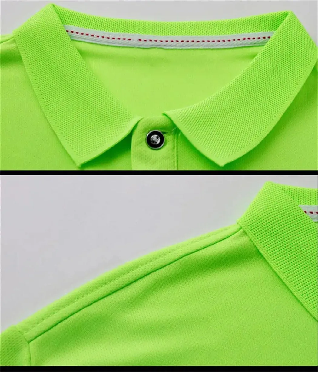 Men's Sport Short Sleeve Polo Shirts Summer Solid Quick Dry Golf Tennis Athletic Breathable Top