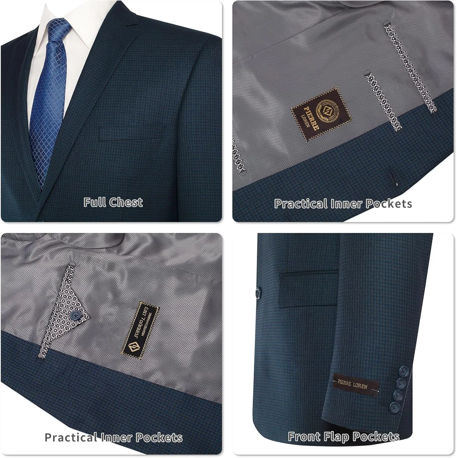 Men's Sports Coat Stylish Classic Fit Plaid Blazer 2 Button Single Breasted Spots Jacket for Casual Wear