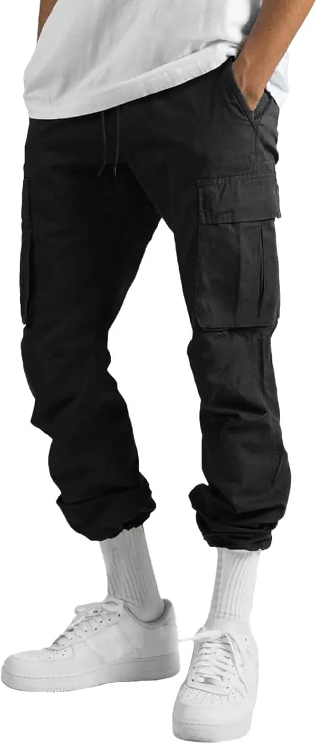 Mens Stretch Work Pants Regular fit with Multi Pocket Quick Dry Summer Sport Pants for Men Daily and Cargo wear