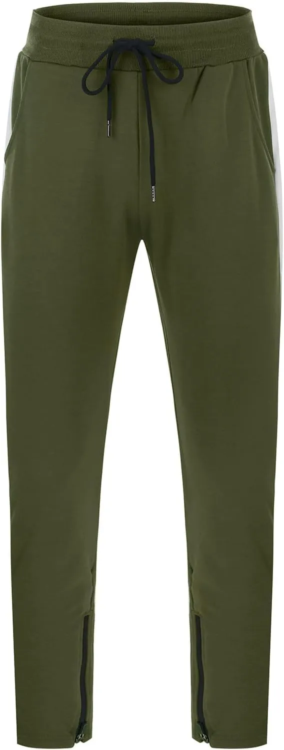 Mens Sweatpants with Pockets Hiking Linen Working Riding Elastic Waist Skinny Joggers Motorcycle Summer Cloth