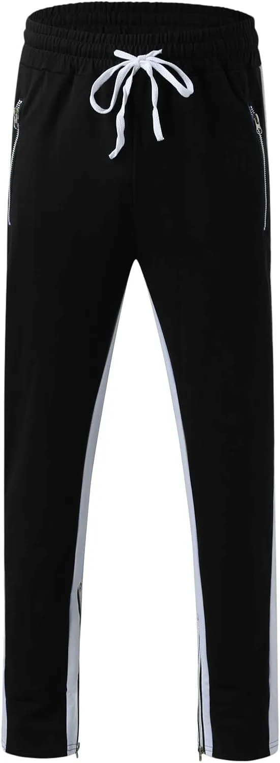Mens Workout Cargo Sweatpants Baggy Big and Tall Jogger Sweatpants Cargo Joggers for Men Stretch Relaxed Fit Elastic