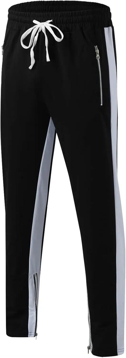 Mens Workout Cargo Sweatpants Baggy Big and Tall Jogger Sweatpants Cargo Joggers for Men Stretch Relaxed Fit Elastic
