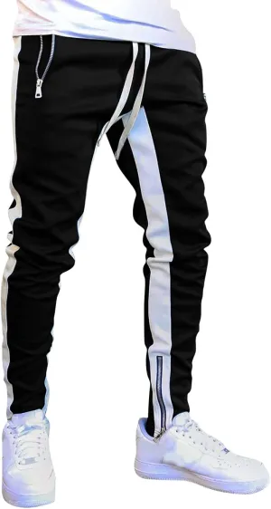 Mens Workout Cargo Sweatpants Baggy Big and Tall Jogger Sweatpants Cargo Joggers for Men Stretch Relaxed Fit Elastic