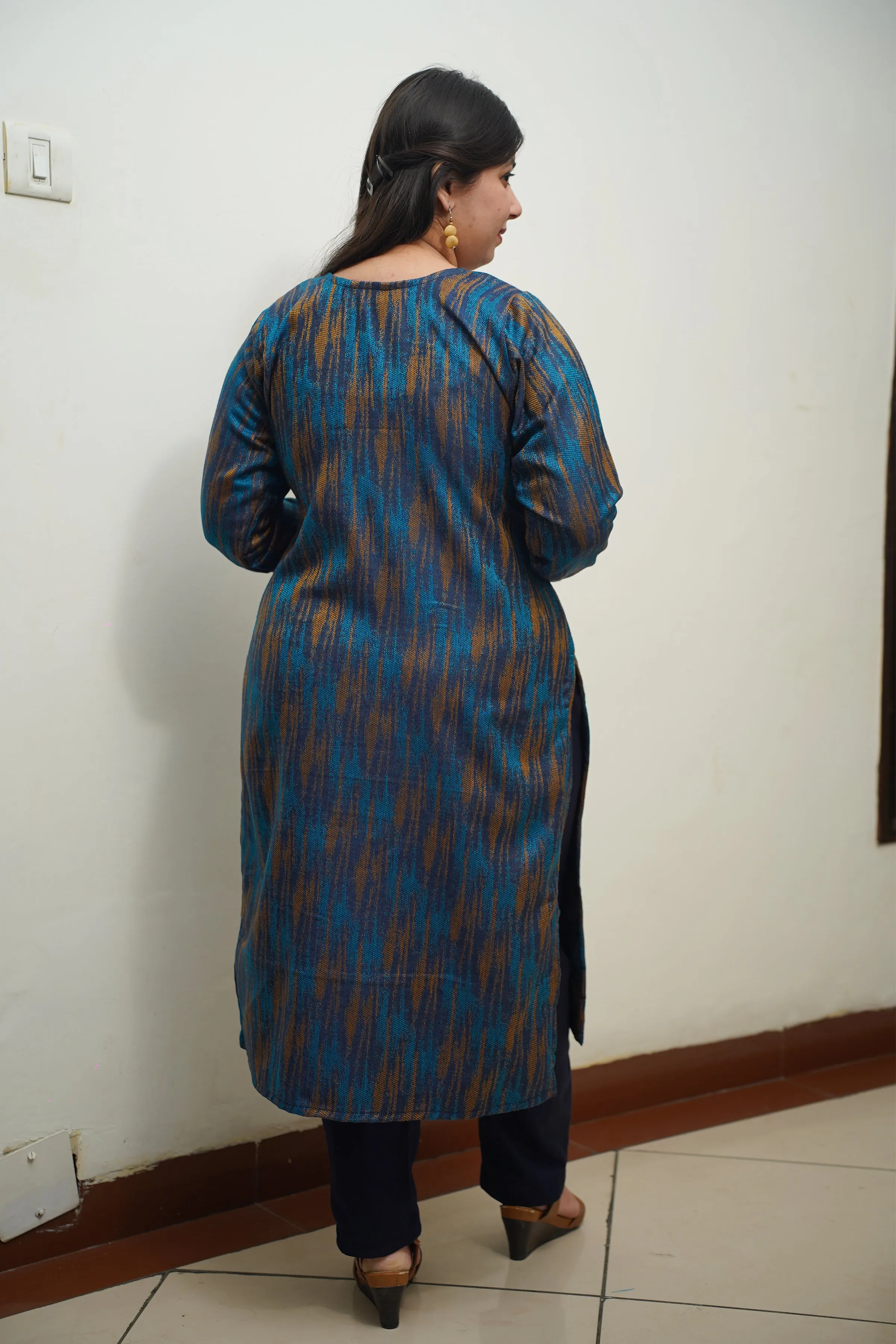 Midnight Weave Woollen Kurta Set