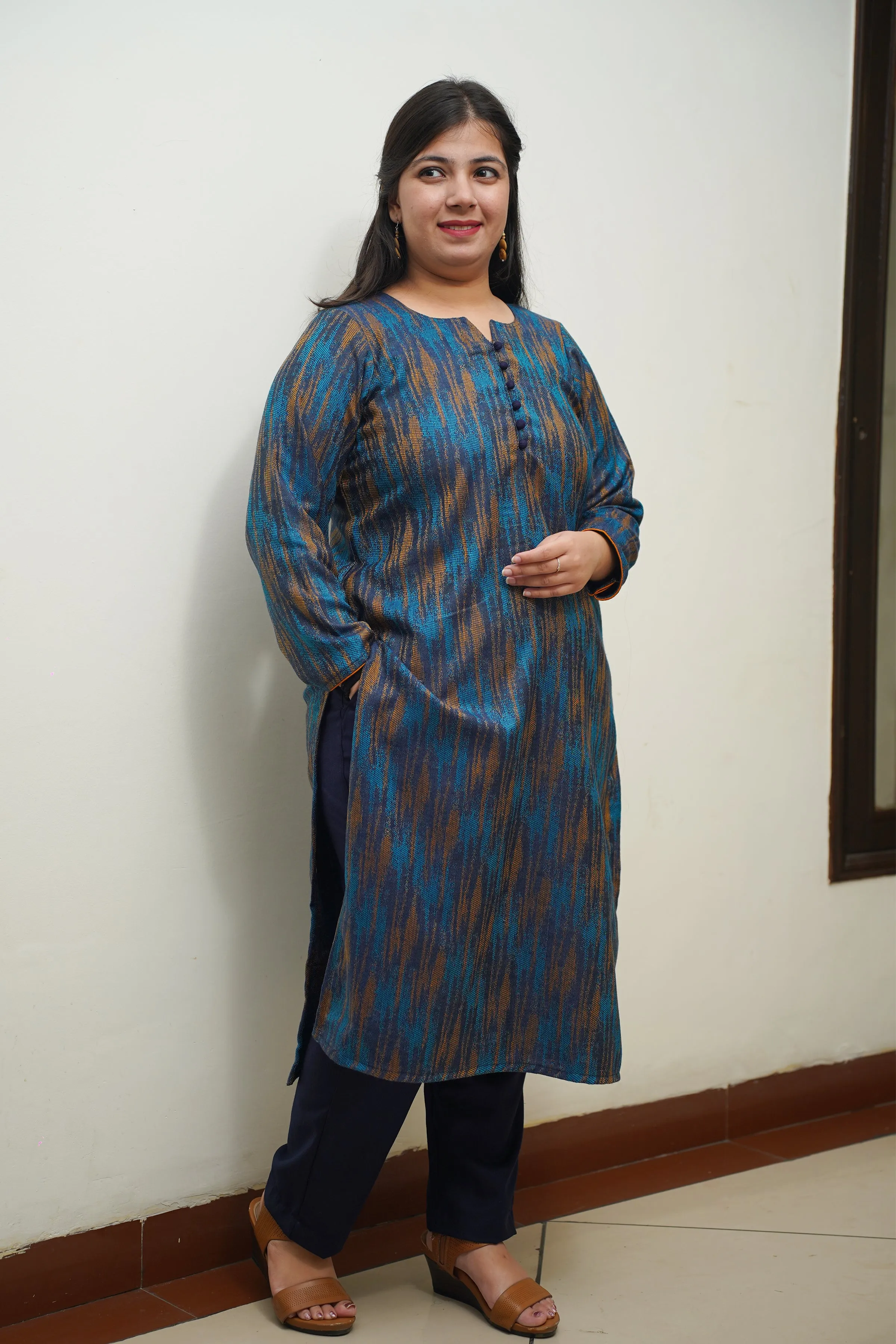 Midnight Weave Woollen Kurta Set