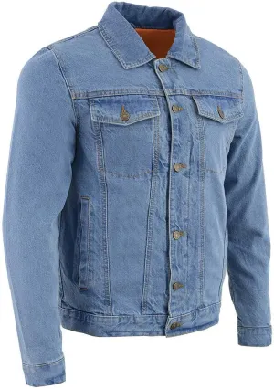Milwaukee Leather MDM1015 Men's Black Classic Denim Jean Jacket