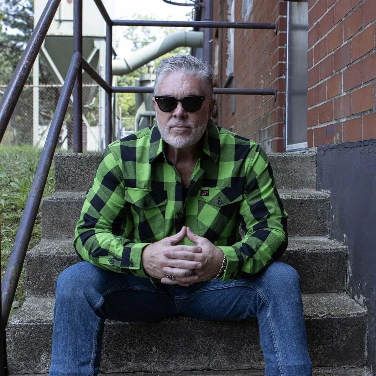 Milwaukee Leather Mng11656 Men's Black, Green Long Sleeve Flannel
