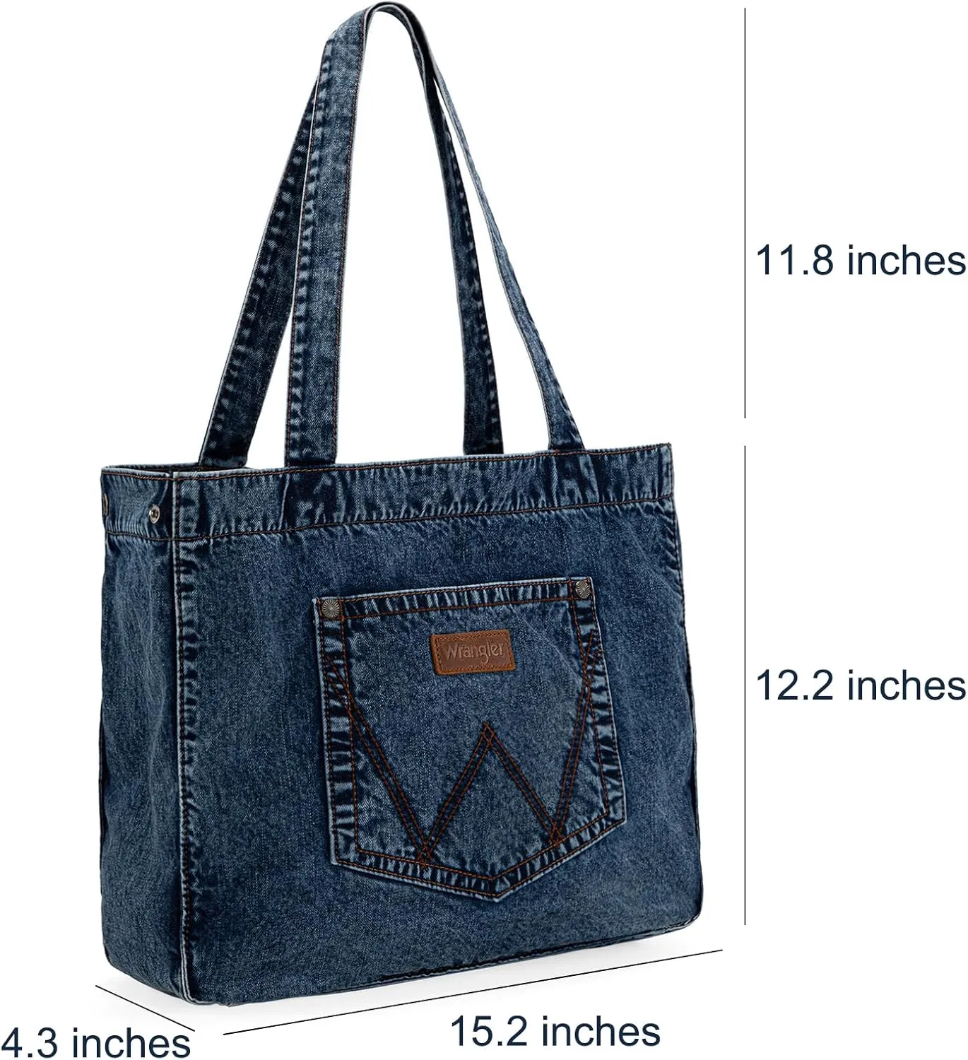 Montana West x Wrangler Tote Bag for Women Large Denim Purses for Work Travel