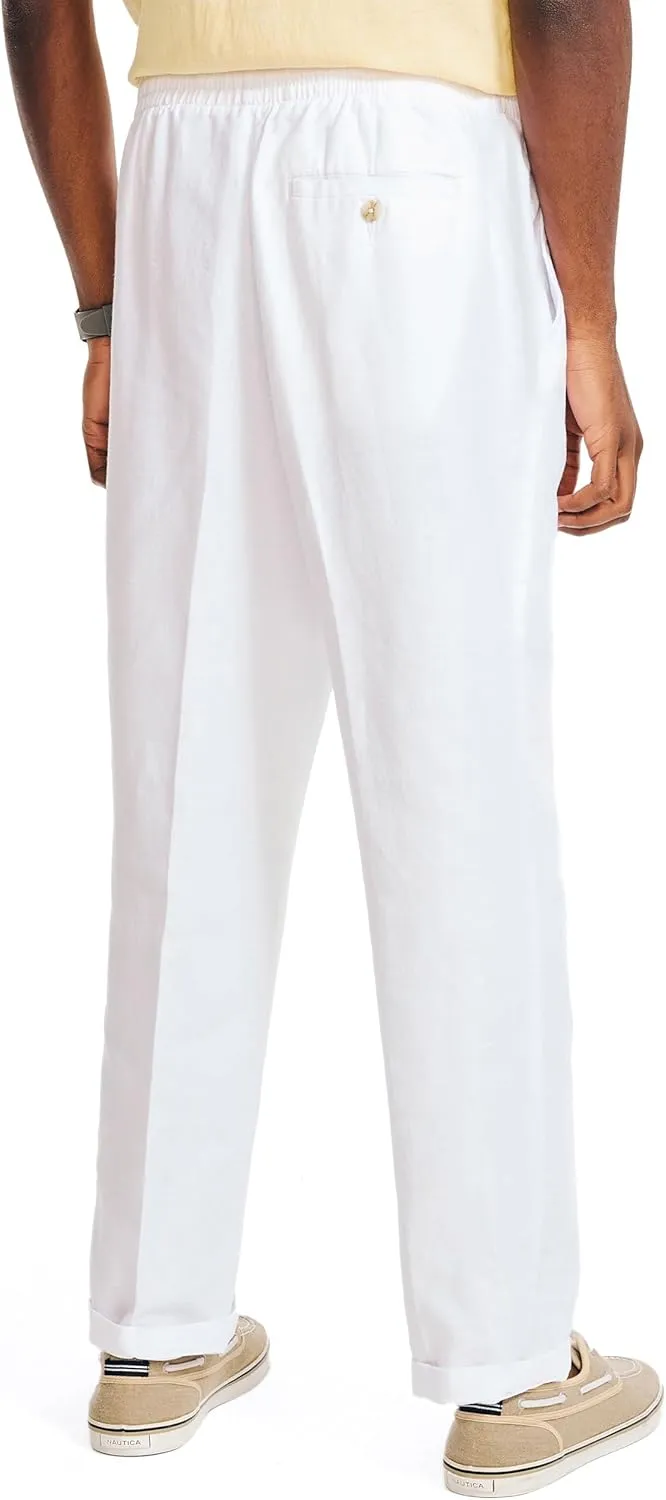 Nautica Men's Classic Fit Linen Drawstring Pant