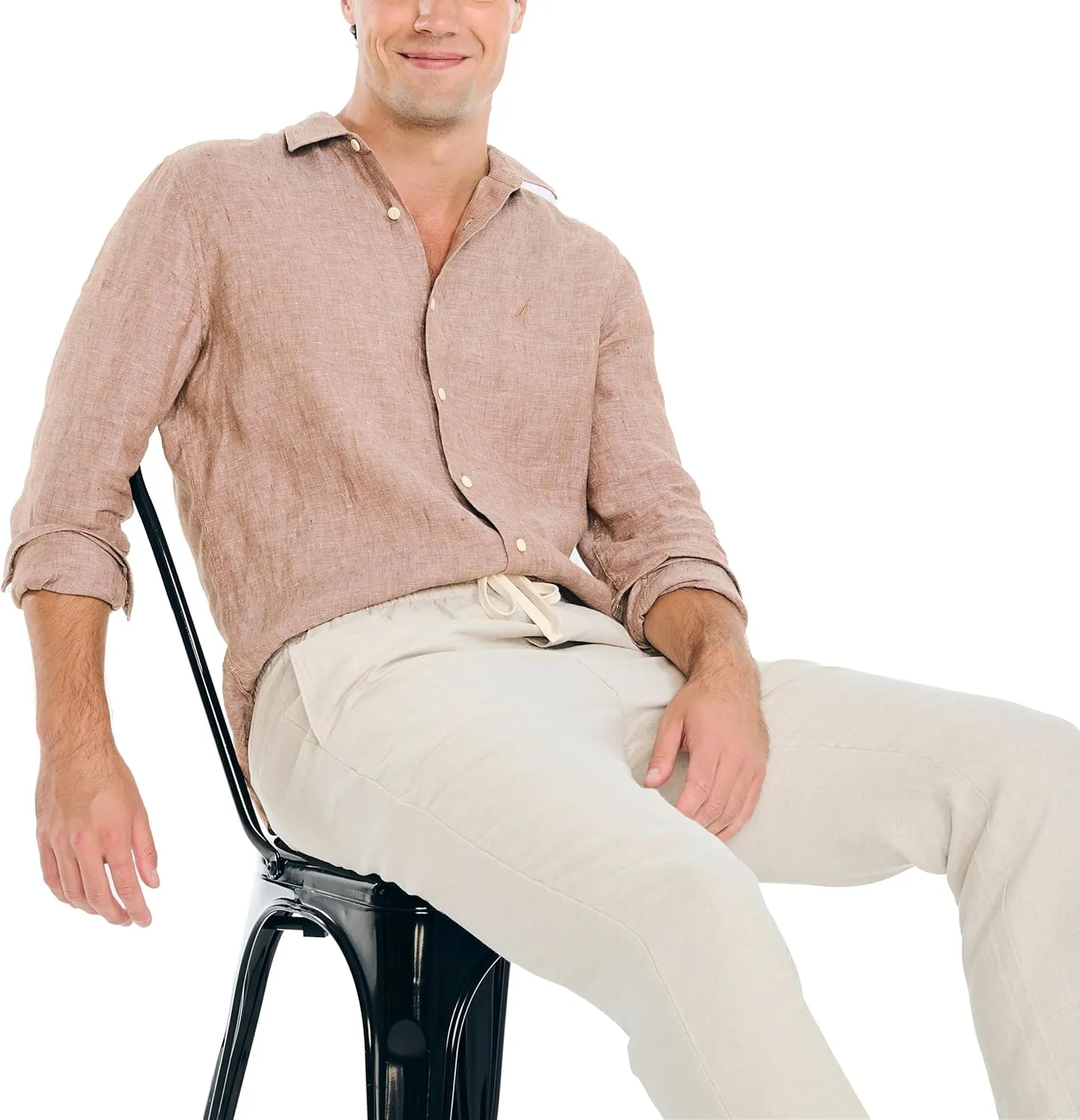 Nautica Men's Classic Fit Linen Drawstring Pant