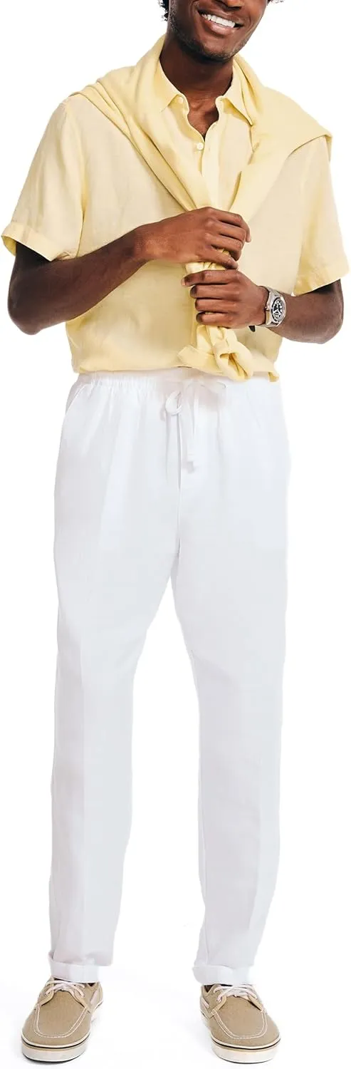 Nautica Men's Classic Fit Linen Drawstring Pant