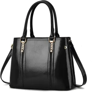 Nevenka Women's Patent Leather Top Handle Large Tote Lady Shoulder Bag Handbag satchel