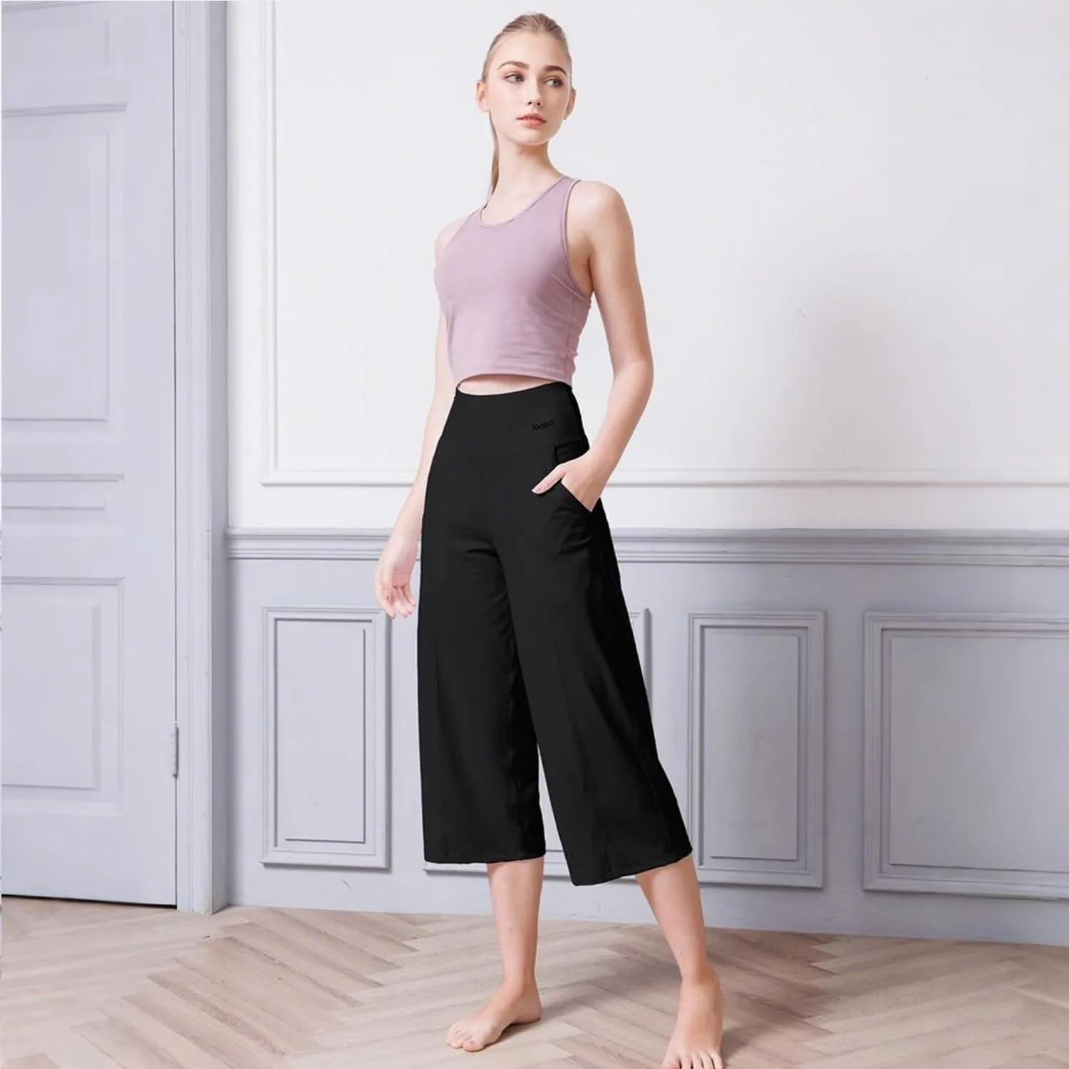 NEW YOUNG 3 Pack Women's Wide Leg Pants with Pockets High Waist Loose Sweatpants Casual Lounge Yoga Workout Palazzo