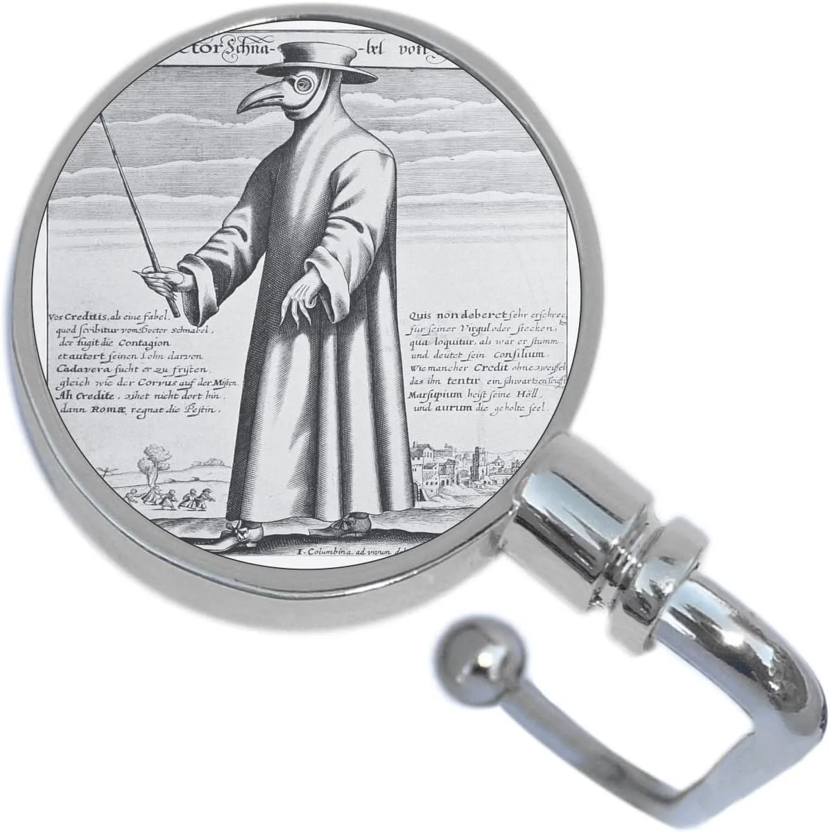 NewCharms Plague Doctor Vintage Poster Classic Purse Hanger