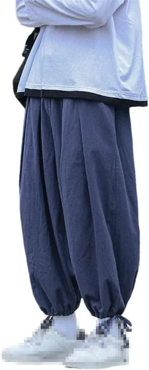 Niiyyjj Men Harem Pants Loose Wide Leg Pants Casual Trousers Oversized Straight Leg Pants Jogging Pants