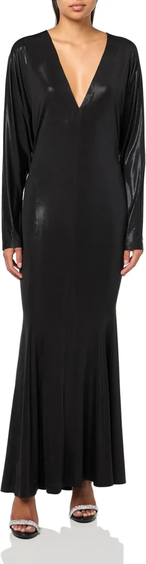 Norma Kamali Women's Dolman V Neck Fishtail Gown
