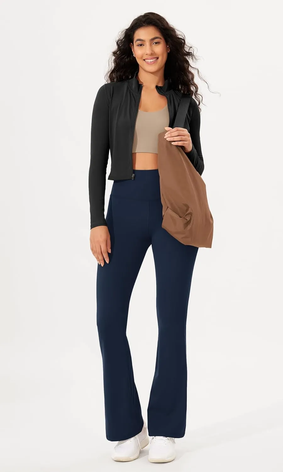 ODODOS Women's Bootcut Yoga Pants Tummy Control Non See Through Bootleg Gym Workout Pants