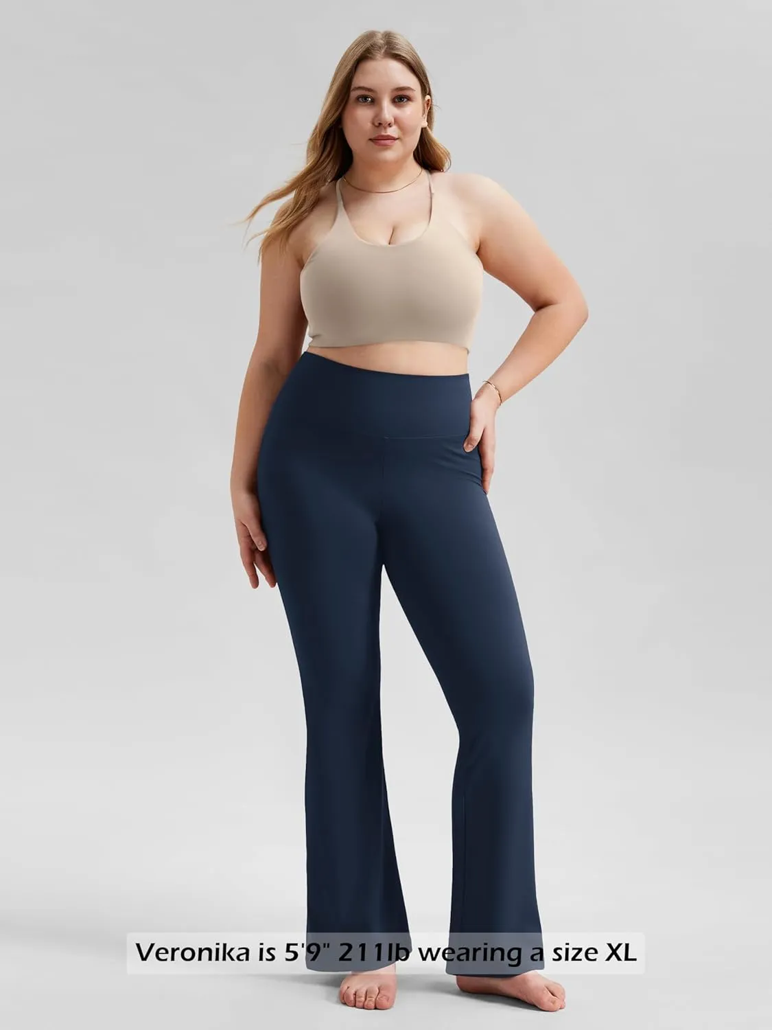ODODOS Women's Bootcut Yoga Pants Tummy Control Non See Through Bootleg Gym Workout Pants