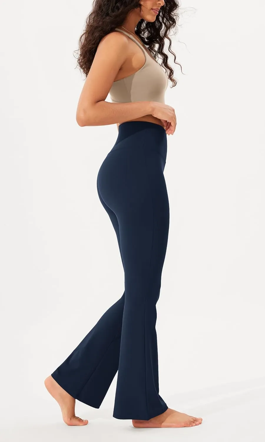 ODODOS Women's Bootcut Yoga Pants Tummy Control Non See Through Bootleg Gym Workout Pants