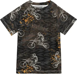 Ollabaky Short Sleeve Boys Rash Guard Swim Shirts Quick Dry Swimwear UPF 50  Toddler Kids Water Shirt